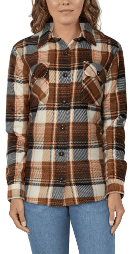 Sherpa lined flannel jacket with hood women's shop