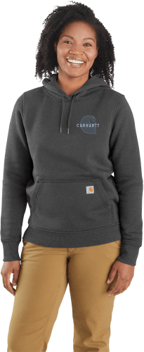 Carhartt Relaxed Fit Midweight Rain Defender Chest Logo Long Sleeve Hoodie for Ladies