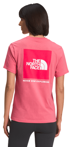 North face t shirt pink hot sale