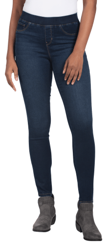 Natural Reflections Lucy Repreve Pull-On Denim Jeggings for Ladies