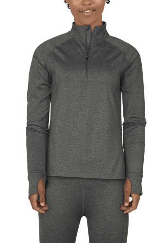 Plt Sport Black Long Sleeve Melange Top