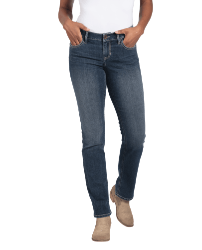 Natural Reflections Corded Pocket Straight-Leg Jeans for Ladies