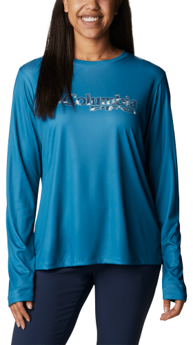 Columbia Tidal Tee PFG Stacked Logo Long-Sleeve Shirt for Ladies