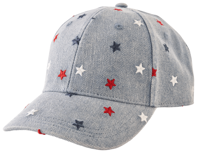 Natural Reflections Star Dust Denim Baseball Hat for Ladies Bass