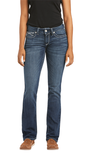 Ladies straight leg stretch jeans cheap