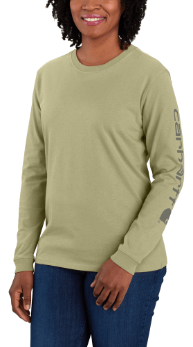 Women's Long-Sleeve Crew-Neck Cotton T-Shirt Breathable Classic