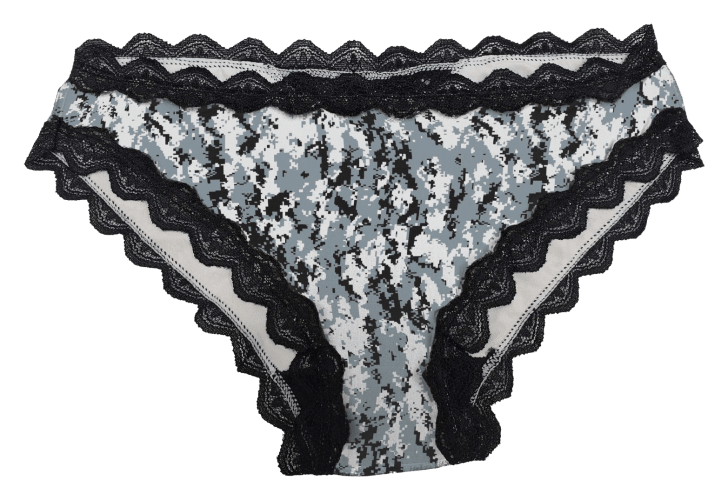 Wilderness Dreams Envision Camo Black Lace Panties for Ladies