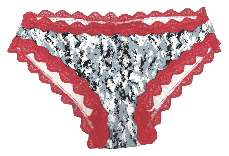 Wilderness Dreams Envision Camo Red Lace Panties for Ladies