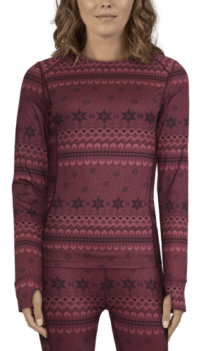 Natural Reflections Chill Proof Base Layer Long Sleeve Crew Neck Shirt for Ladies