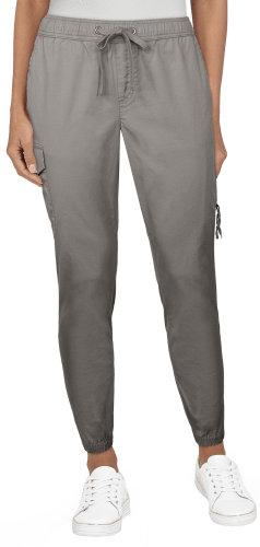 High-Waisted Twill Jogger Pants for Women