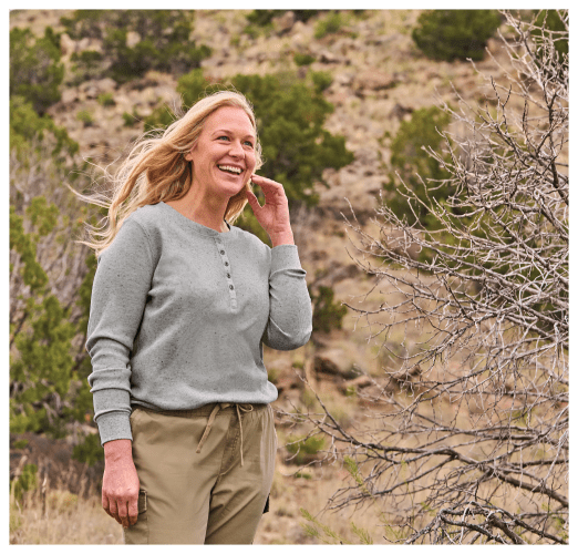 long sleeve henley thermal