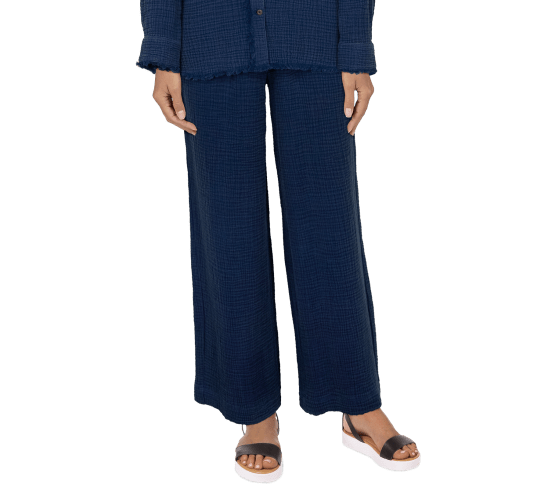 Fast send 100% cotton pants wide leg pants casual pants women