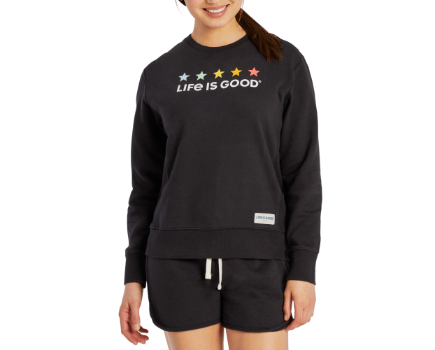 Life is Good Star Simply True Crew Long Sleeve Sweatshirt for Ladies Bass Pro Shops
