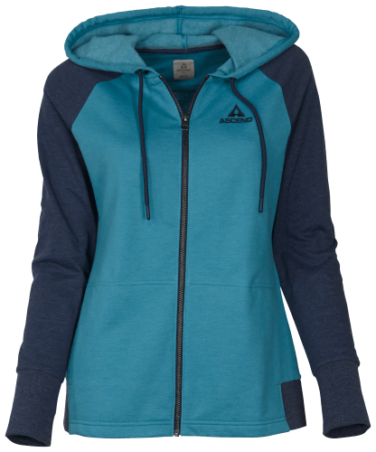 Ascend® Women's Full-Zip Long-Sleeve Hooded Sweatshirt