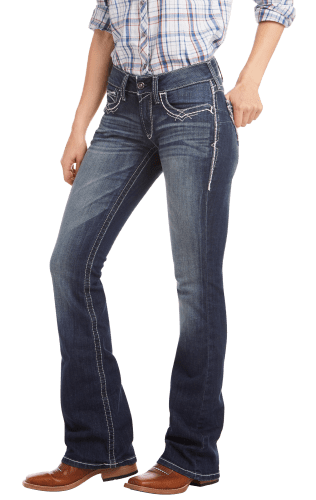 Ariat Women's Mid Rise Boot Cut Real Riding Jeans