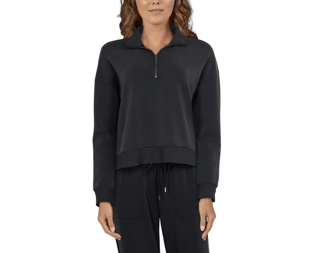 Natural Reflections Soft Haven Quarter Zip Long Sleeve Pullover for Ladies