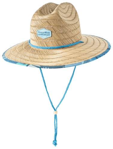 World Wide Sportsman Straw Creased Crown Lifeguard Hat for Ladies