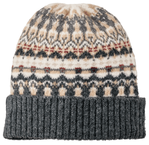 Natural Reflections Snowflake Fair Isle Cuff Beanie for Ladies
