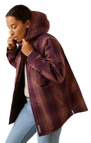 Burgundy flannel top shirt womens