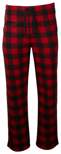 Black And Red Checked Fleece Pajama Pants