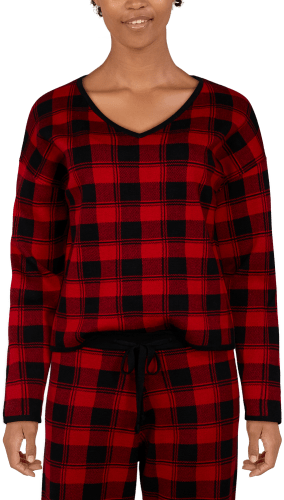 Buffalo plaid sweater womens sales