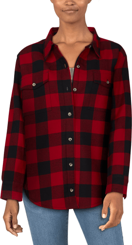 TOUGH DUCK Women's Plush Lined Flannel Jacket