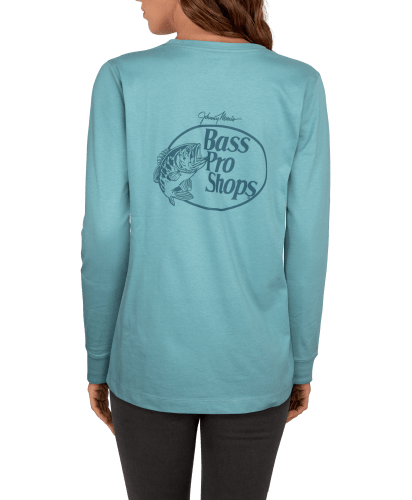 Bass Pro Shops Logo Long-Sleeve Hoodie - Indian Teal - 3XL