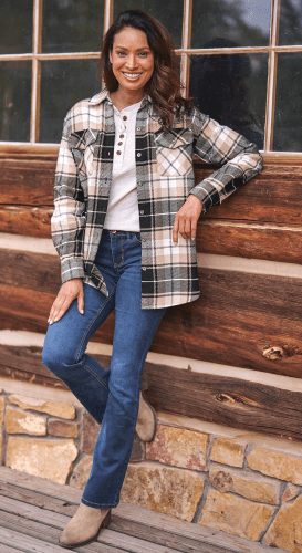 Natural reflections flannel vest clearance