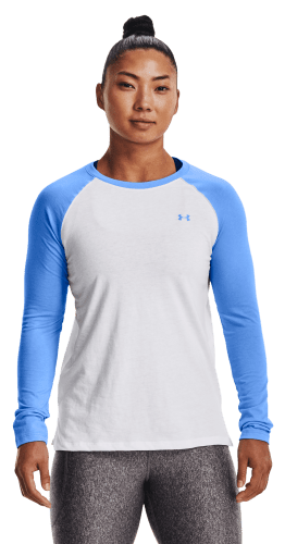 Under armour white long sleeve women's hot sale