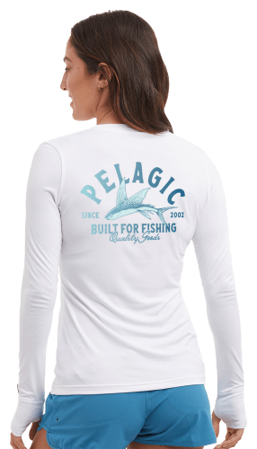 Women's White Long Sleeve Fishing Shirt