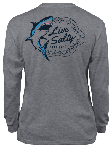 Salt Life Shark Bite Long-Sleeve T-Shirt for Kids