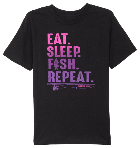 Bass Pro Shops Eat Sleep Fish Short-Sleeve T-Shirt for Girls