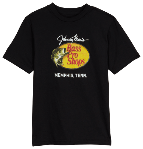 Bass Pro Shops Johnny Morris Woodcut Logo Short-Sleeve T-Shirt for Men -  Black - Boaters World