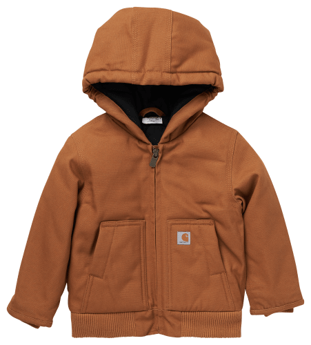 Carhartt Men's Quilted-Flannel-Lined Duck Active Jacket - Brown – Go Boot  Country