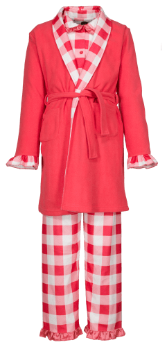 Coral plaid pajama set 2025