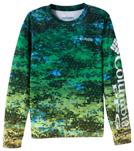 Columbia Super Terminal Tackle PFG Digi Fade Print Long Sleeve T Shirt for Boys