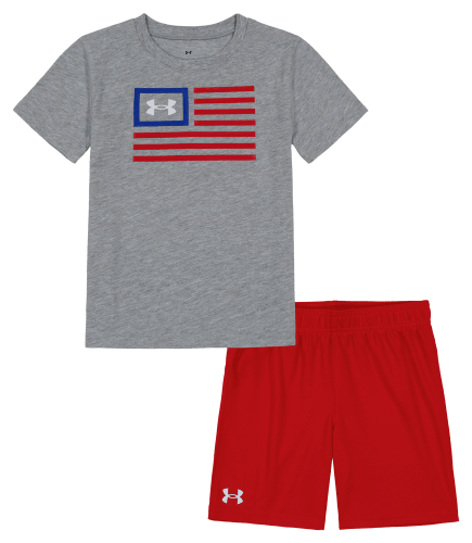 Under Armour Boys Freedom Banner Set - Gray, 2T