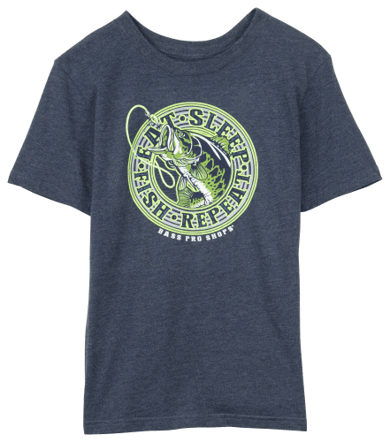 Bass Pro Shops Eat Sleep Fish Repeat Short-Sleeve T-Shirt for Kids