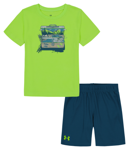 Under Armour Outdoor Tackle Box Short Sleeve T Shirt and Shorts