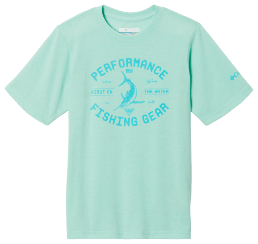 Columbia PFG Seasonal Graphic Short-Sleeve T-Shirt for Girls - Canyon Blue - XL