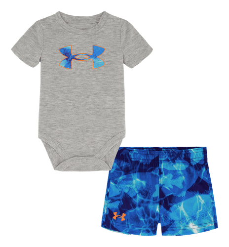 Under Armour Watery Fish Camo Short Sleeve Bodysuit and Shorts Set for Babies Cabela s