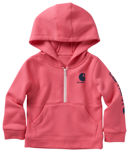 Carhartt Half Zip Long Sleeve Hoodie for Toddler Girls