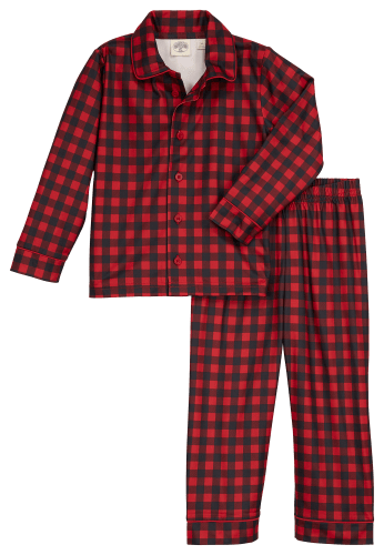 NEW STYLE! Black & Red Flannel PJ Pants w/ embroidered logo