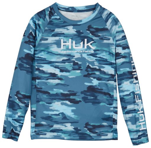 Huk Edisto Pursuit Performance Knit Raglan Long-Sleeve Shirt for Kids