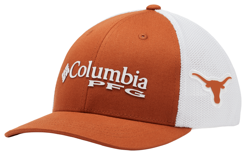 Youth Columbia Texas Orange/White Longhorns Collegiate PFG Snapback Hat