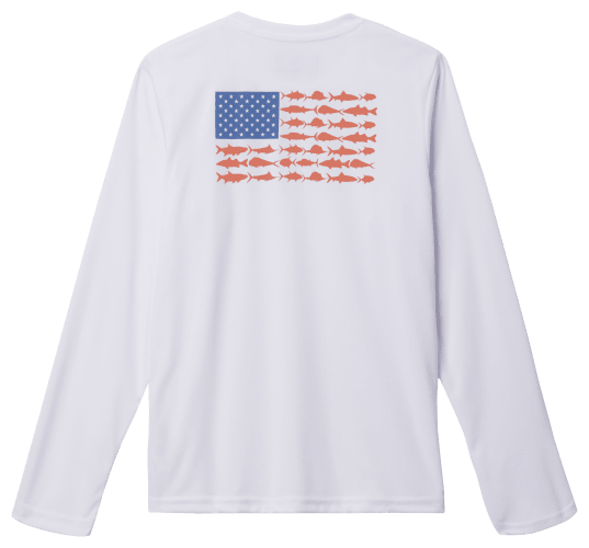 Columbia PFG Terminal Tackle Fish Flag Long Sleeve T Shirt for Kids