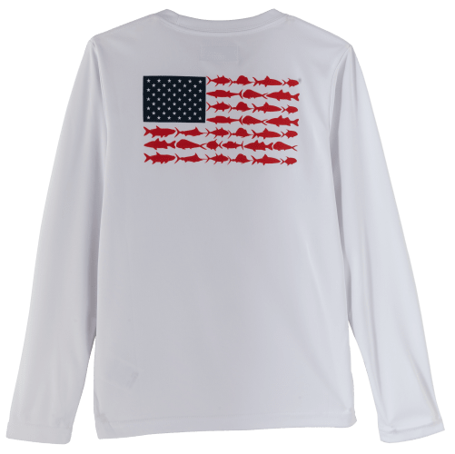 Columbia Boys' PFG Terminal Tackle Fish Flag Long Sleeve Shirt