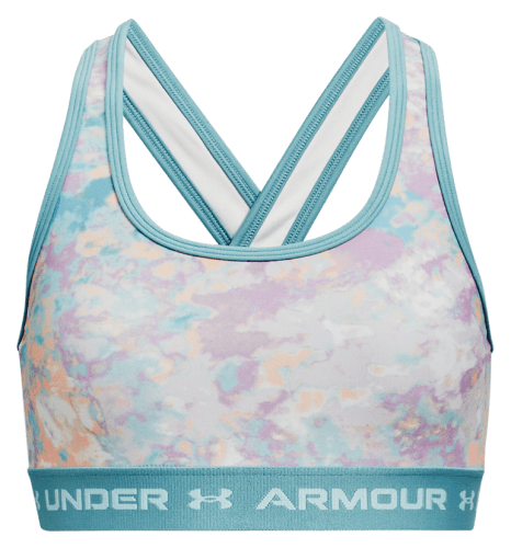Under Armour Girls' Crossback Solid Mid Sports Bra