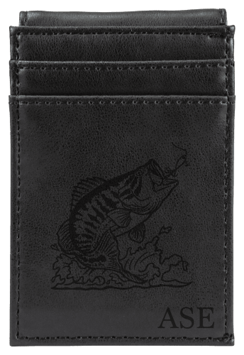 Personalized Front Pocket Leather Wallet - Number