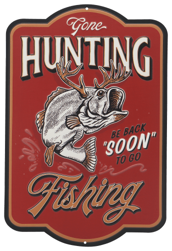 Open Road Brands Hunting and Fishing Metal Sign